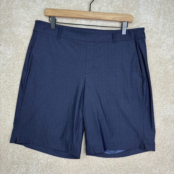 SPANX Pants - SPANX Active Shorts Size Large Blue 10"‎ Bermuda Pull On Outdoor Hiking